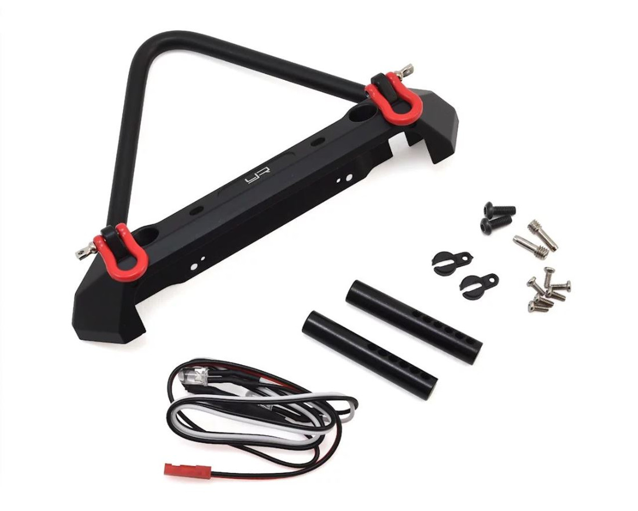 Yeah Racing 0548 Aluminum Front Stinger Bumper w/LED Light (Black)