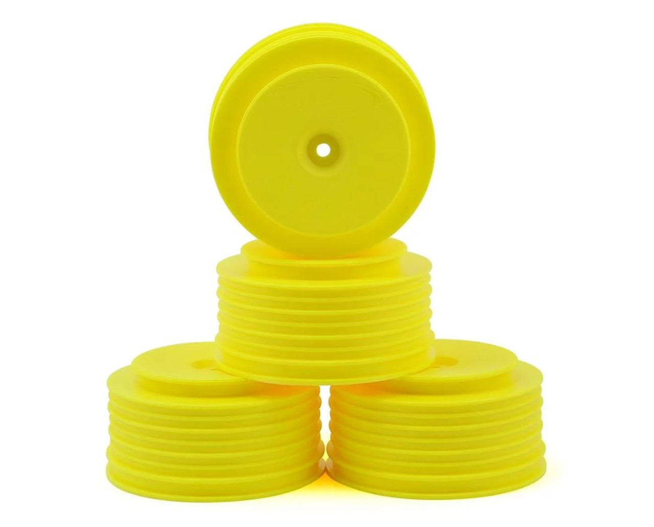 DE Racing SpeedLine Plus Short Course Wheels  (Yellow) (4) 12mm Hex (Associated SC5M/SC10) DER-PS4-AY