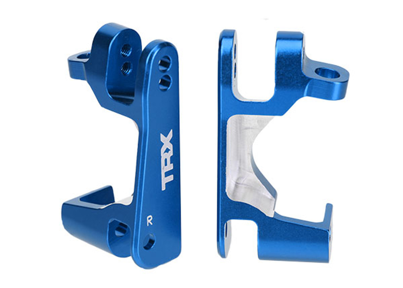 Traxxas 6832X Aluminum Caster Block Set (Slash/Rustler/Stampede 4x4) (Blue) (2)