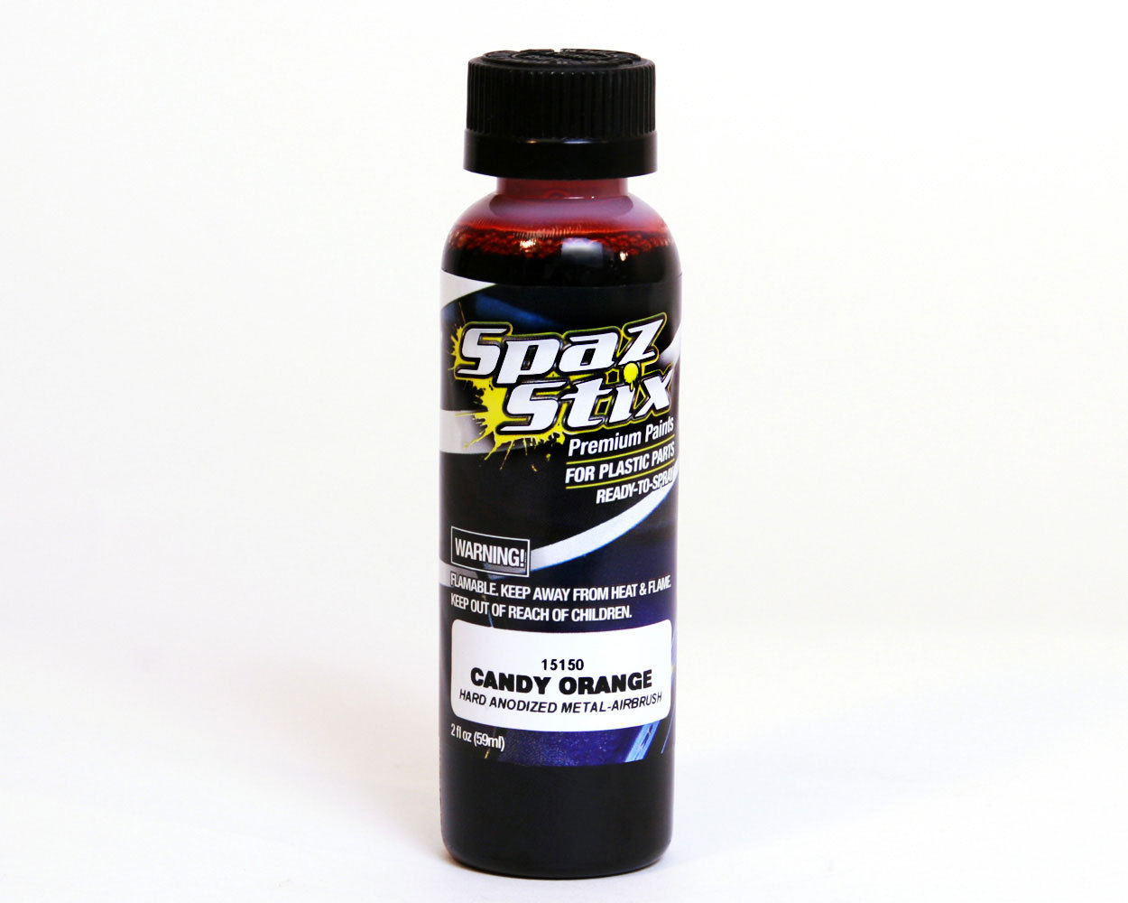Spaz Stix Candy Orange Hard Anodized Candy Airbrush Paint 2oz