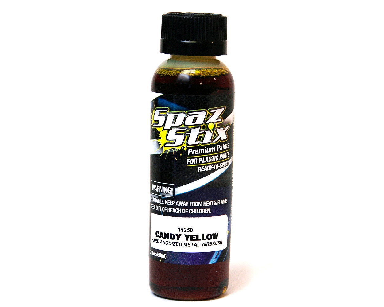 Spaz Stix Candy Yellow Hard Anodized Candy Airbrush Paint 2oz
