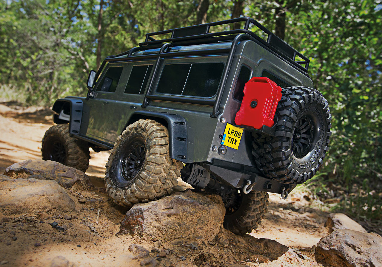 Traxxas TRX-4 1/10 Scale Trail Rock Crawler w/Land Rover Defender Body w/XL-5 ESC & TQi 2.4GHz Radio (Silver)