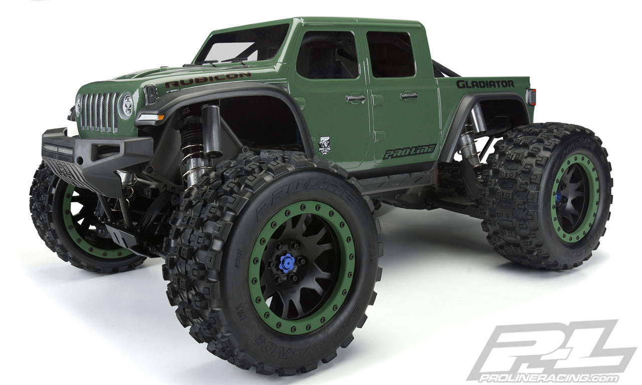 Pro-Line 3533-17 Jeep Gladiator Rubicon Pre-Cut Monster Truck Body (Clear) (X-Maxx)