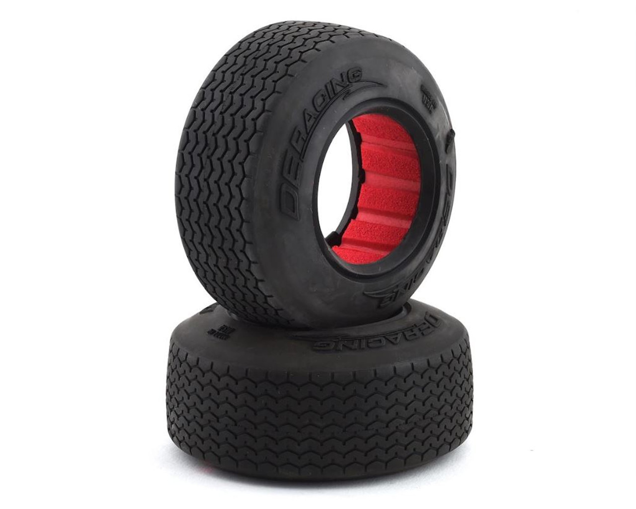 DE Racing DER-OSF2-C1 Outlaw Sprint HB Dirt Oval Front Tires w/Red Insert (2) (Clay)
