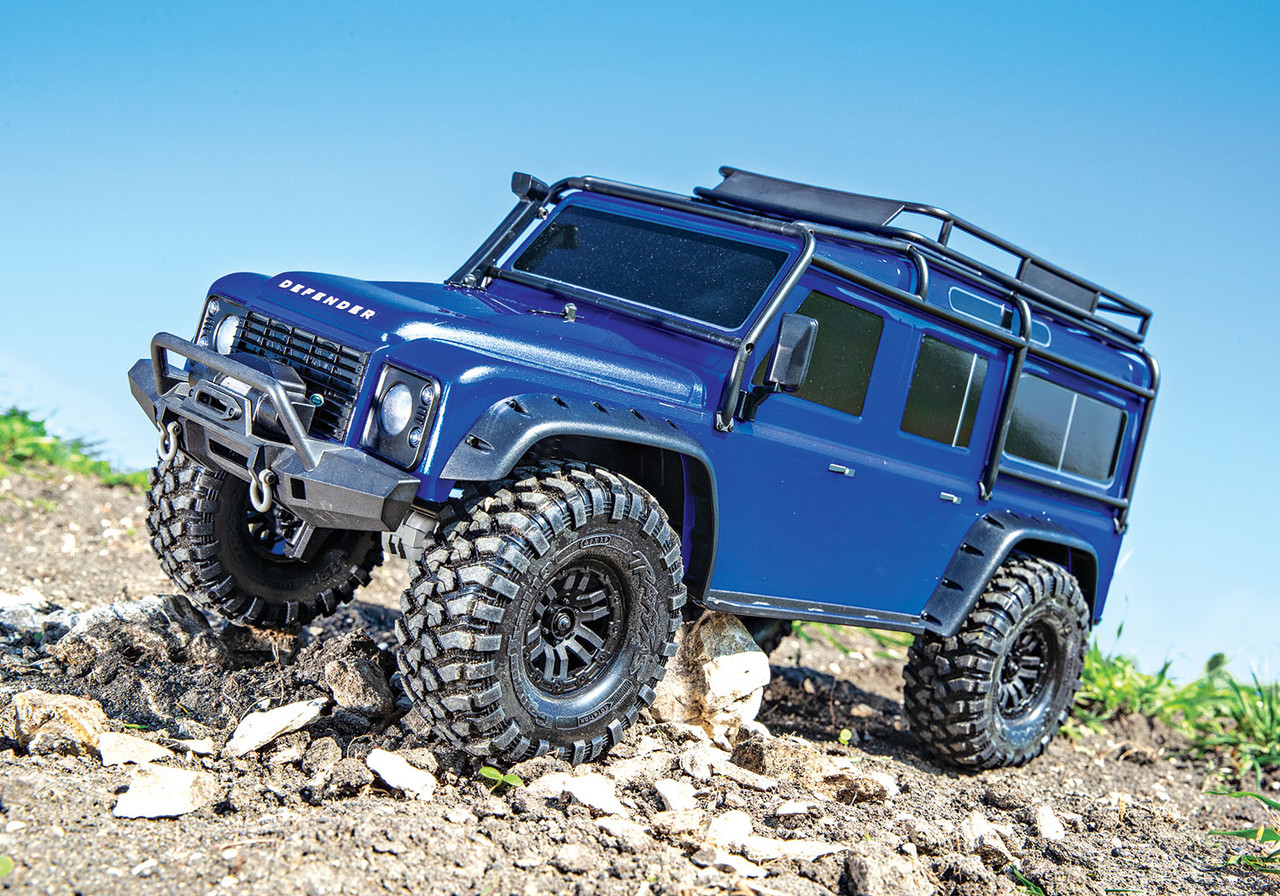 Traxxas TRX-4 1/10 Scale Trail Rock Crawler w/Land Rover Defender Body w/XL-5 ESC & TQi 2.4GHz Radio (Blue)