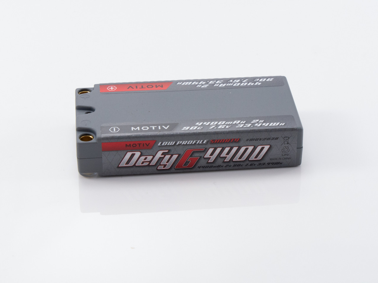 Motiv Defy G Low Profile Grey Graphene Pro LiPo 7.6v/4400 MAH 2S Shorty