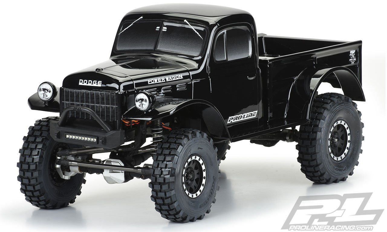 Pro-Line 3499-18 1946 Dodge Power Wagon 12.3" Tough-Color Rock Crawler Body (Black)