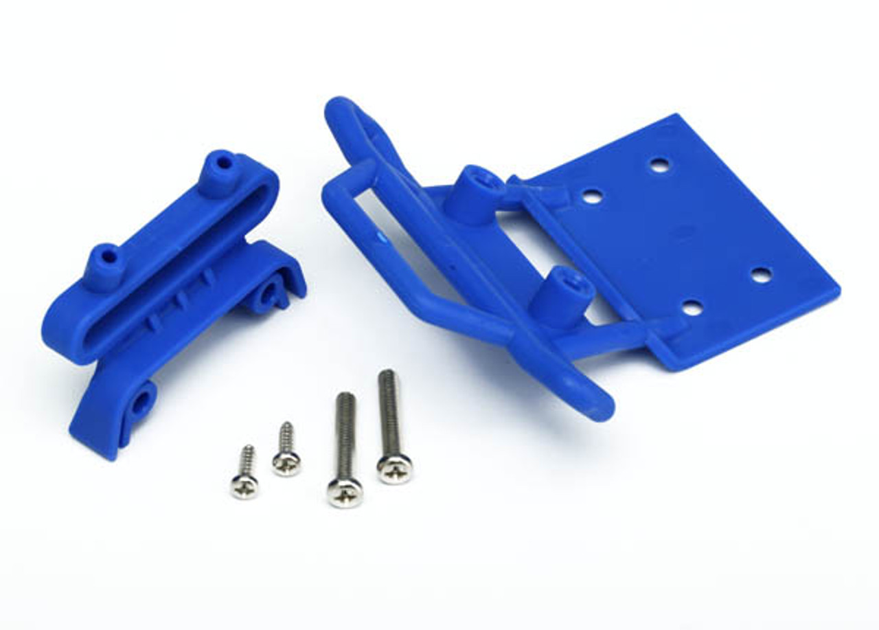 Traxxas 3621X Front Bumper & Mount (Blue), Stampede