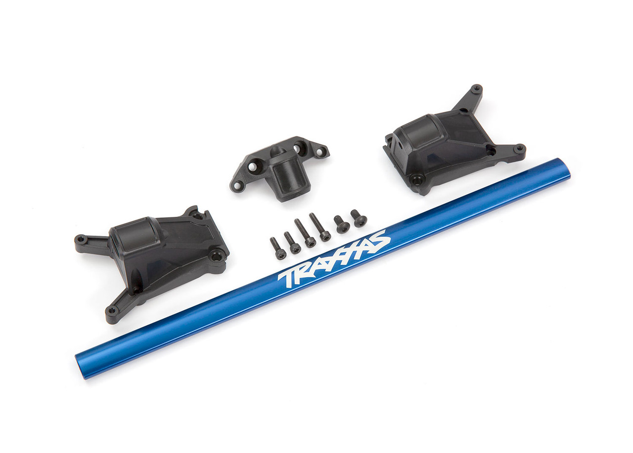 Traxxas 6730X Chassis Brace Kit, Blue, Rustler/Slash 4x4 LCG