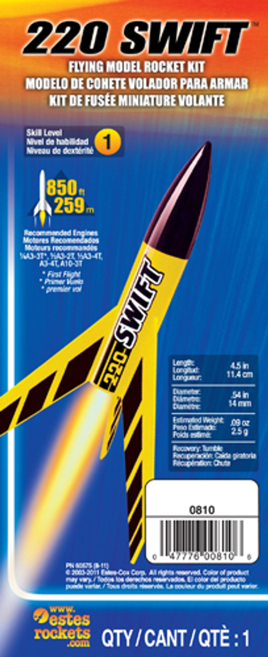 Estes 220 Swift Rocket Kit, Skill Level 1
