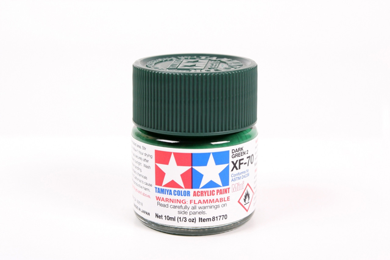 Tamiya 81770 Acrylic Mini XF70 Dark Green 2 Paint (10ml)