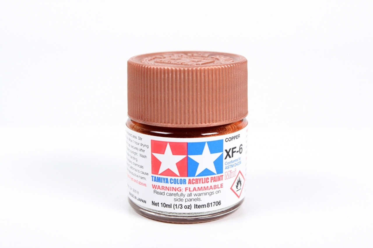 Tamiya 81706 Acrylic Mini XF6 Copper Paint (10ml)