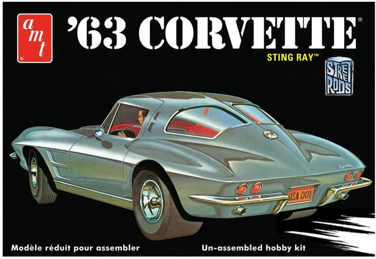 AMT 861 1/25 1963 Chevy Corvette Model Kit