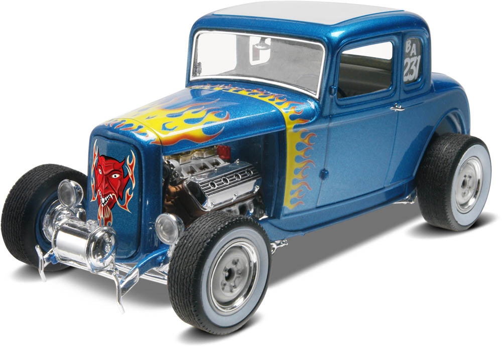 Revell 854228 1/25 '32 Ford 5 Window Coupe 2n1 Model Kit - Small