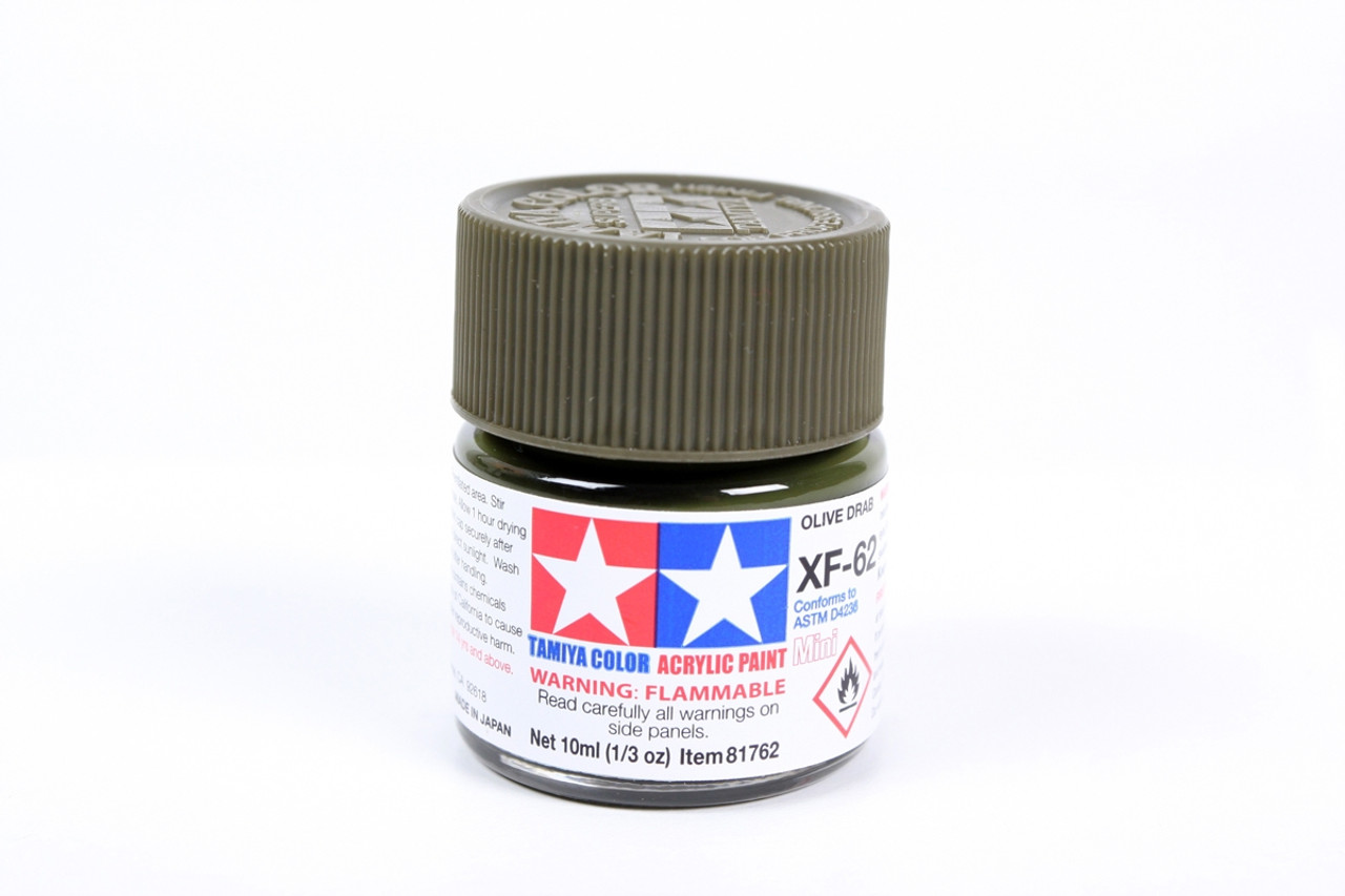 Tamiya 81762 Acrylic Mini XF62 Olive Drab Paint (10ml)