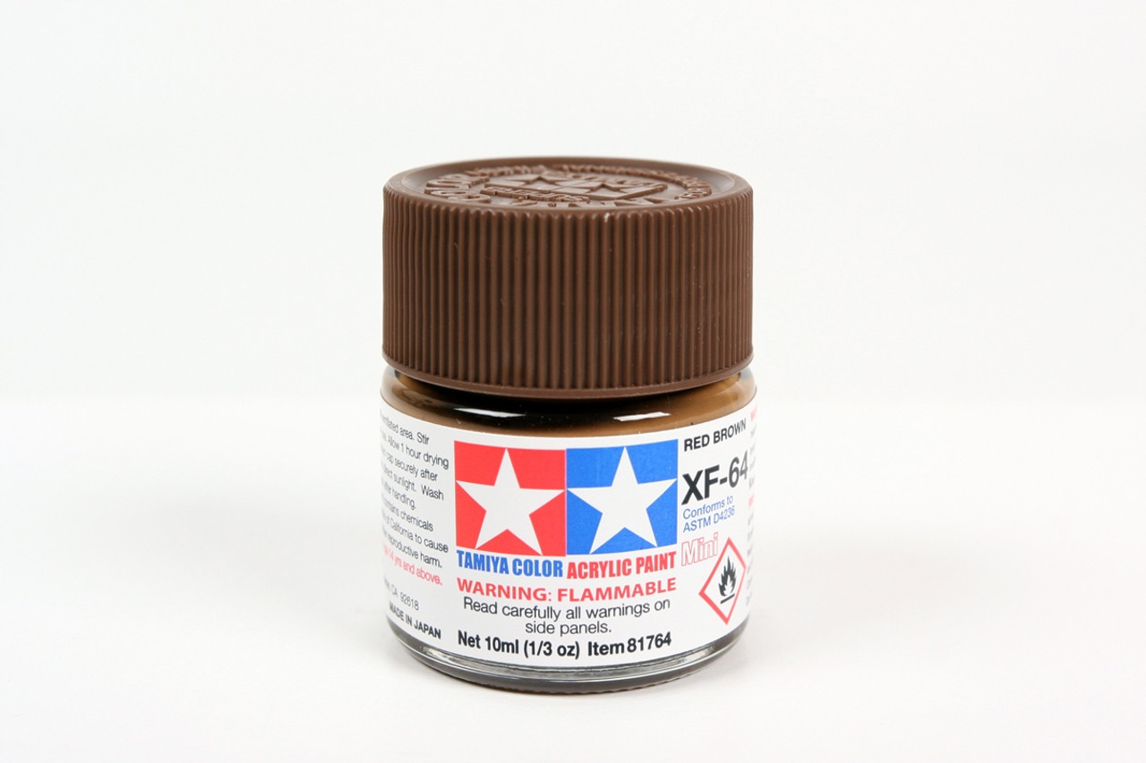 Tamiya 81764 Acrylic Mini XF64 Red Brown Paint (10ml)