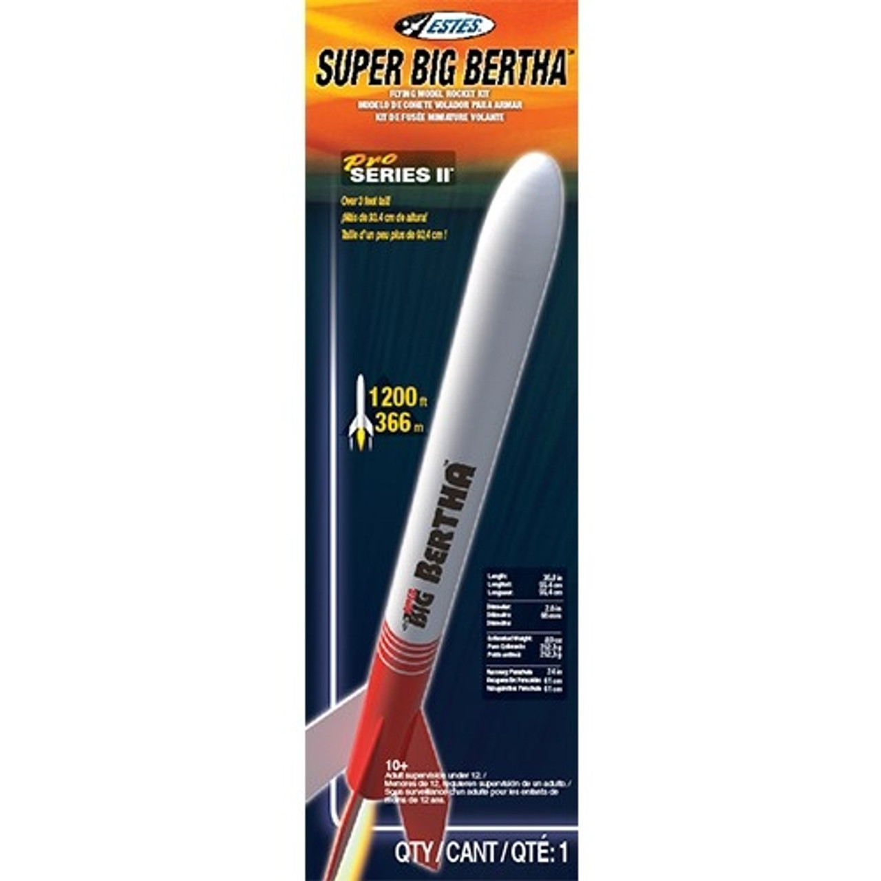 Estes Super Big Bertha Model Rocket Kit, Pro Series II