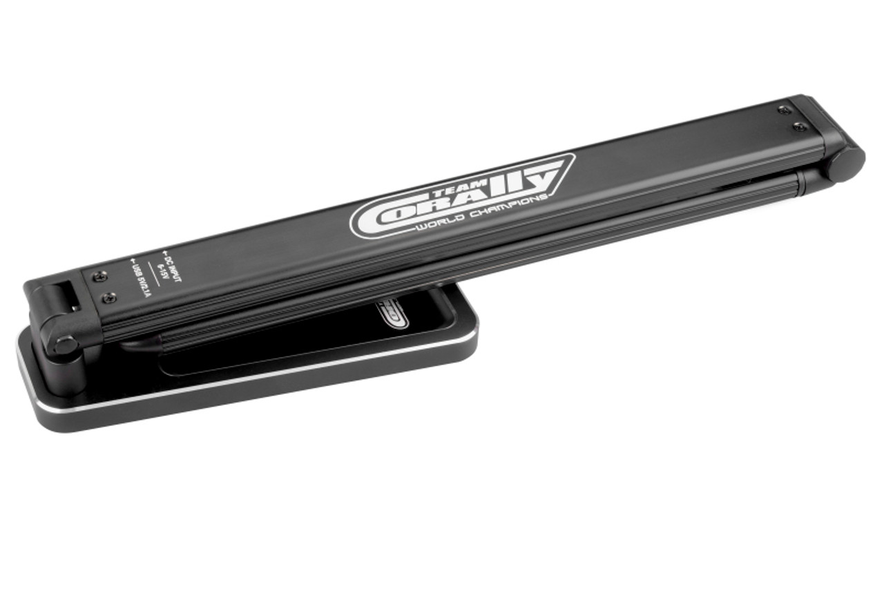 Team Corally Ultimate LED Pit Light with Parts Tray-12VDC, Black