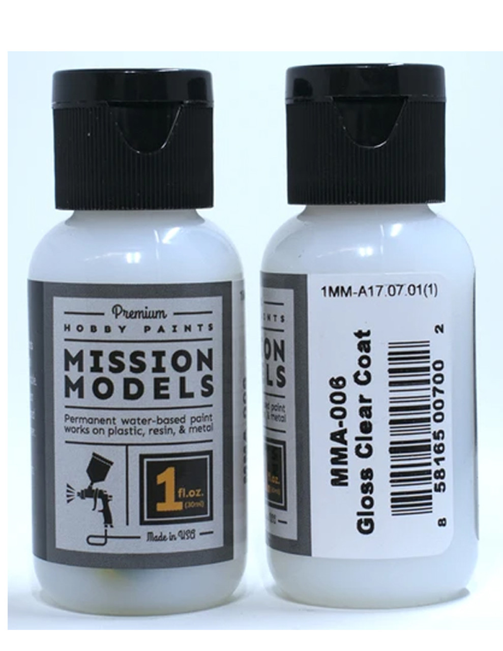 Mission Models MIOMMA-006 Acrylic Model Paint 1oz Bottle, Gloss Clear