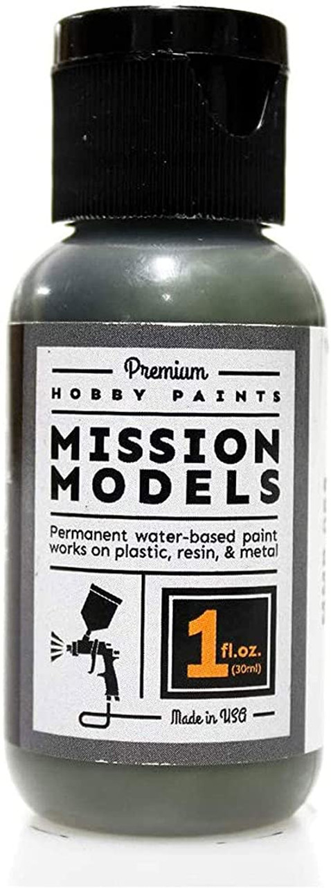 Mission Models MIOMMP-088 Acrylic Model Paint, 1 oz Bottle, Schwarzgrun, RLM 70