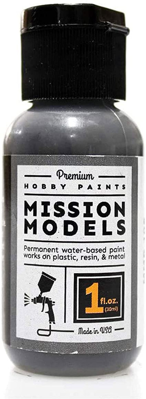 Mission Models MIOMMP-105 Acrylic Model Paint, 1 oz Bottle, Worn Black Grey Tires, Camo