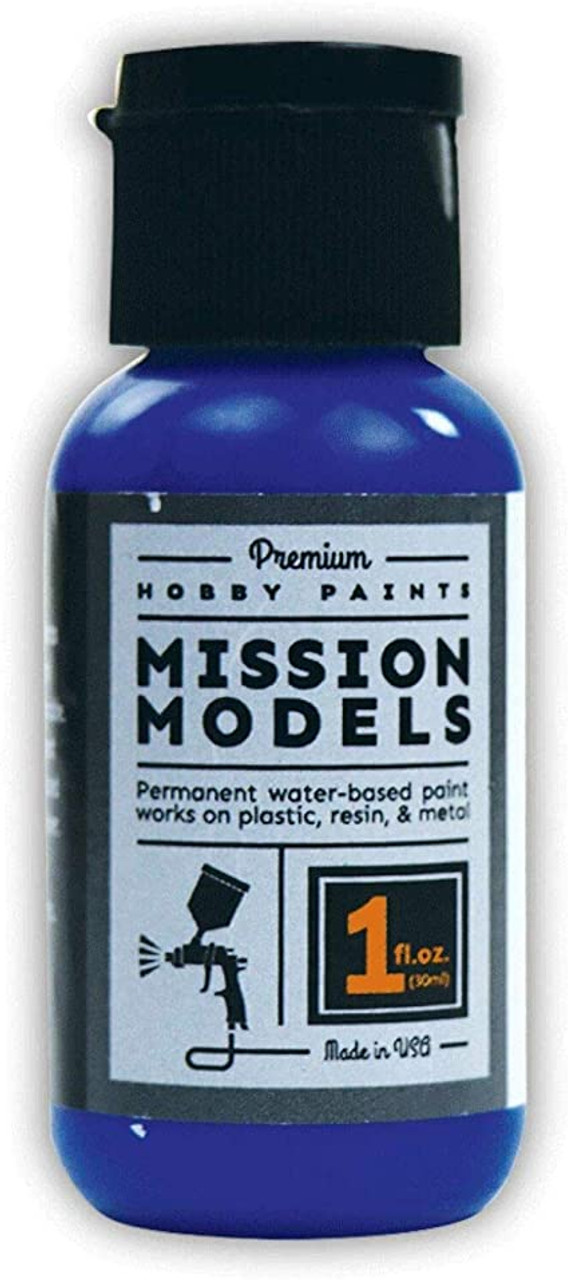 Mission Models MIOMMP-122 Acrylic Model Paint, 1 oz Bottle, Bright Blue