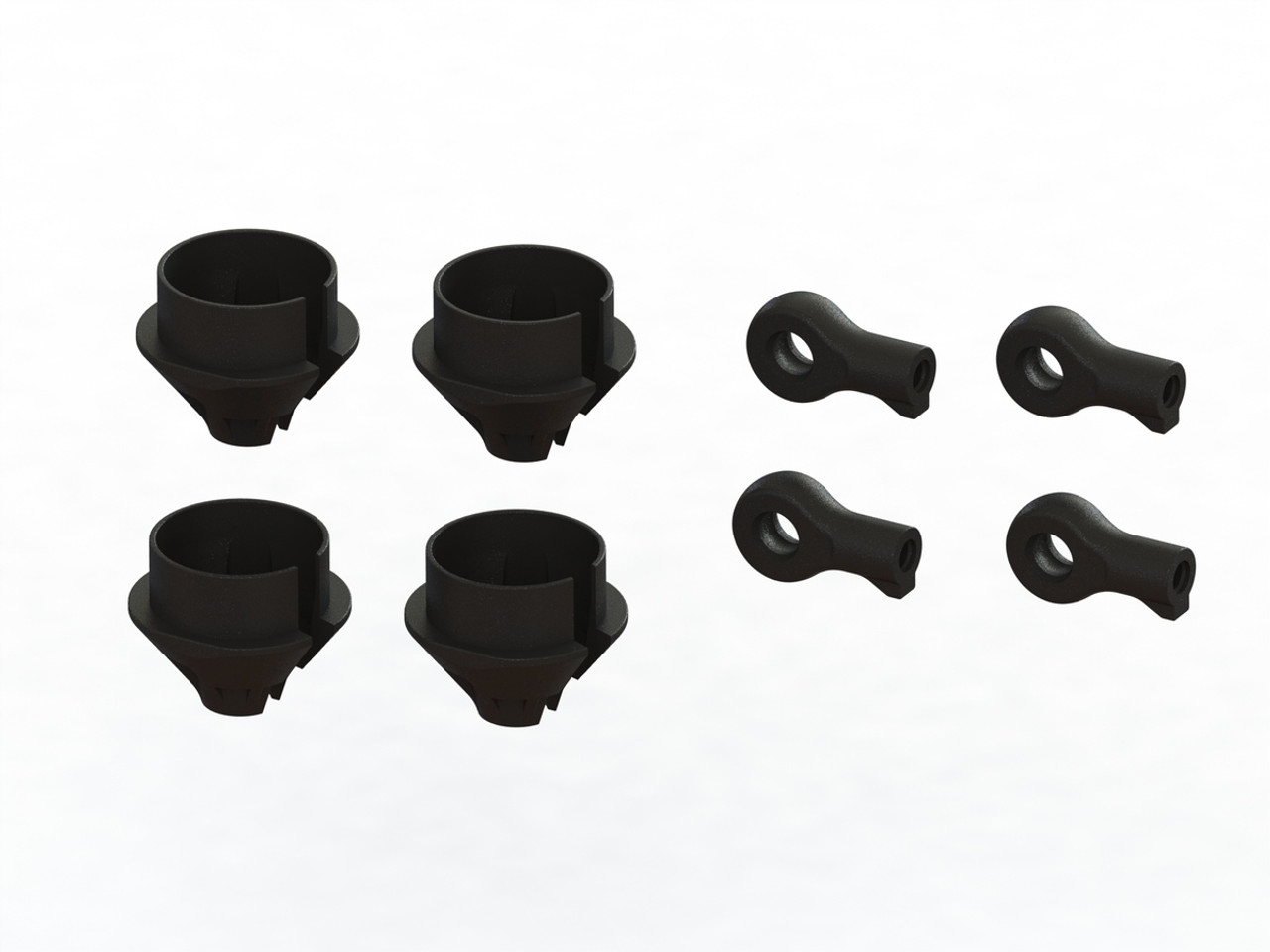 Arrma 330608 Heavy Duty Shock Rod End and Spring Cup Set (2)