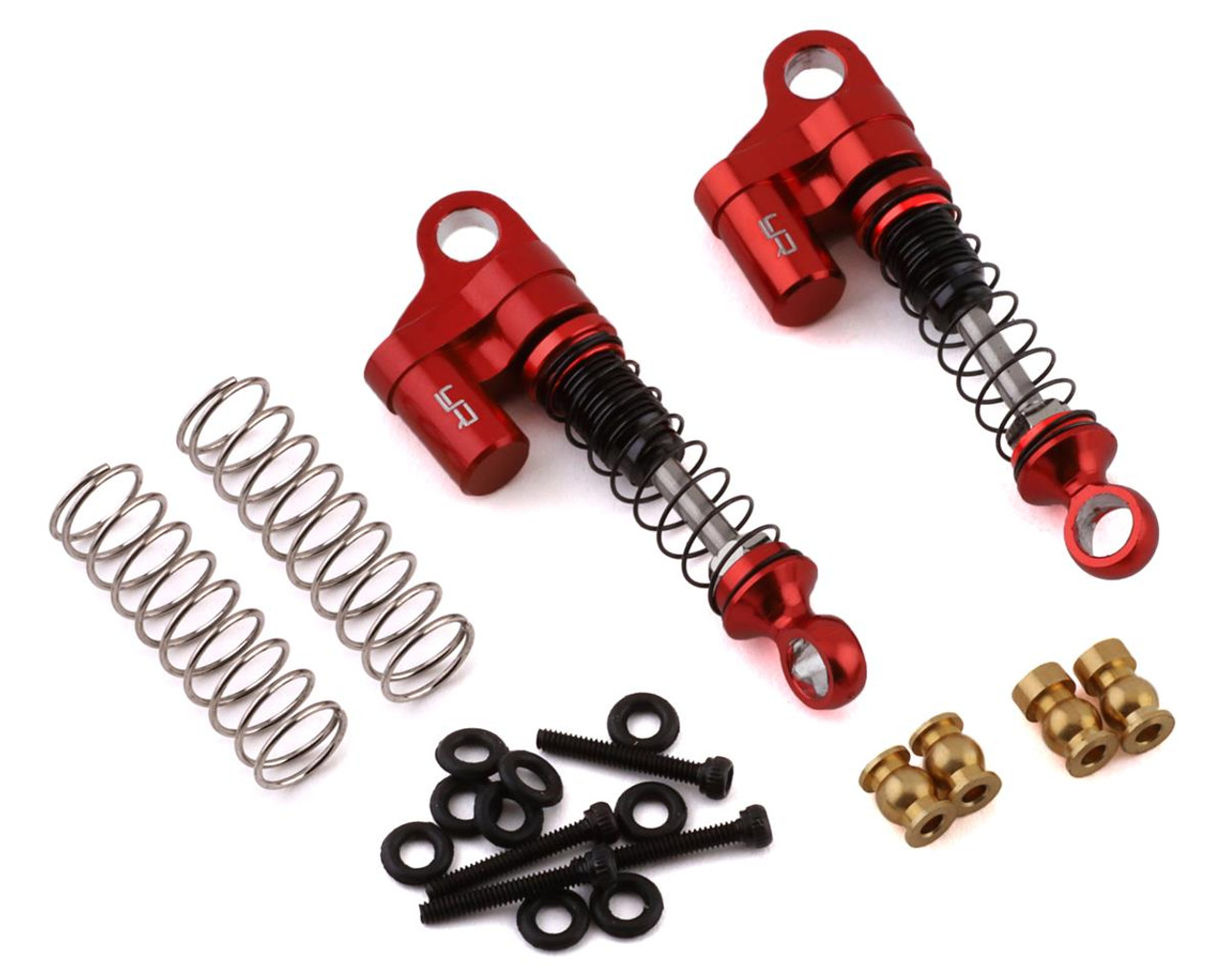 Yeah Racing SCX24 Aluminum Shocks (Red) (2)