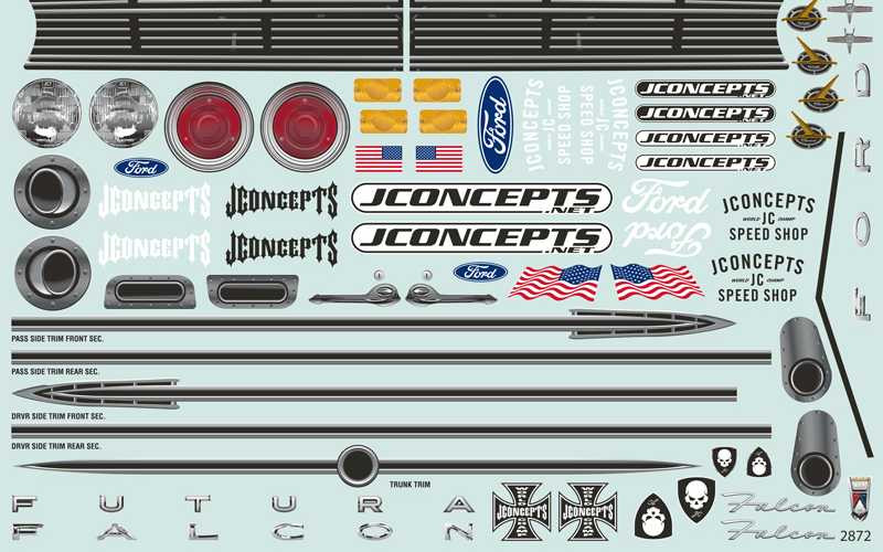 JConcepts 0386 1963 Ford Falcon Street Eliminator Drag Racing Body