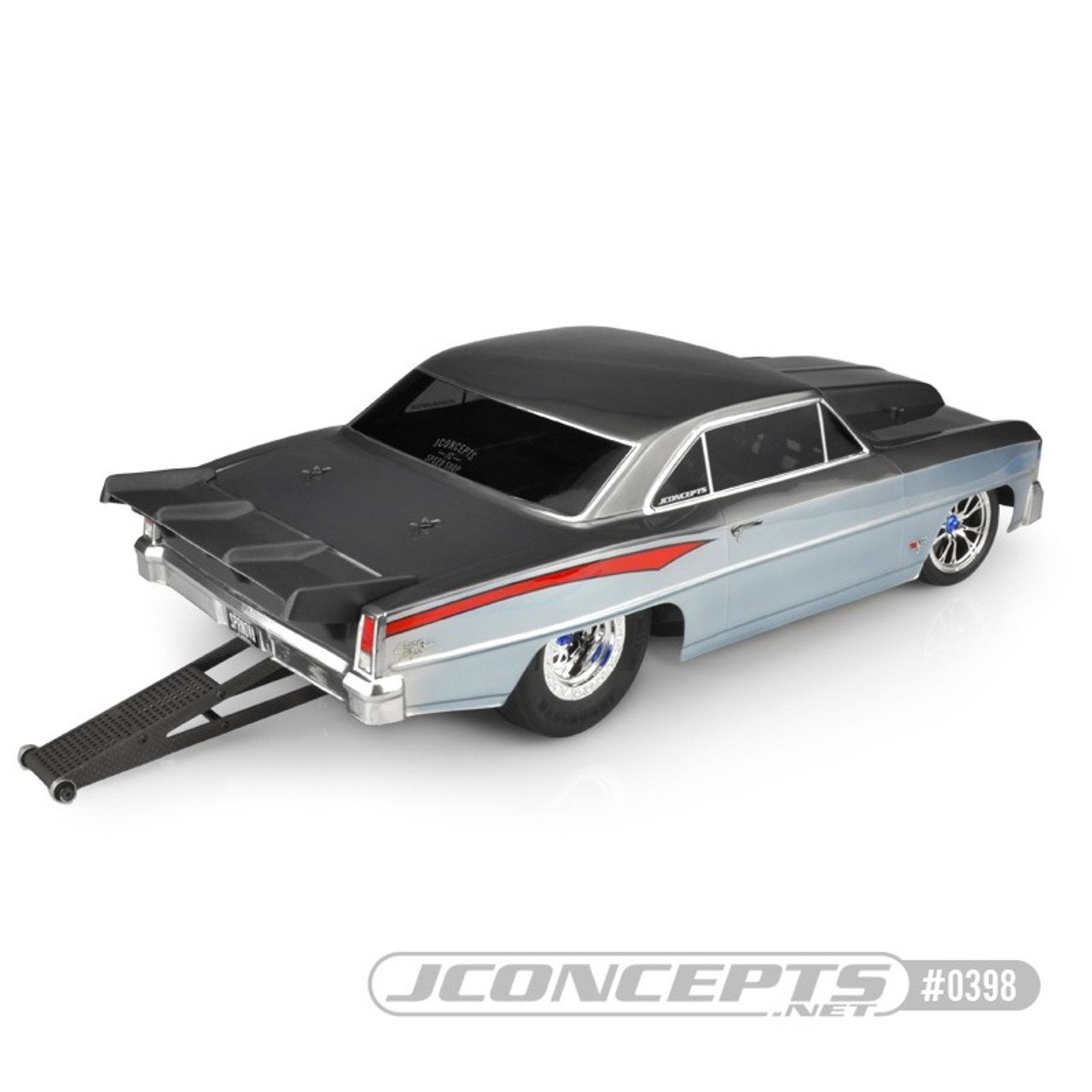 JConcepts 0398 1966 Chevy II Nova V2 Street Eliminator Drag Racing Body (Clear)