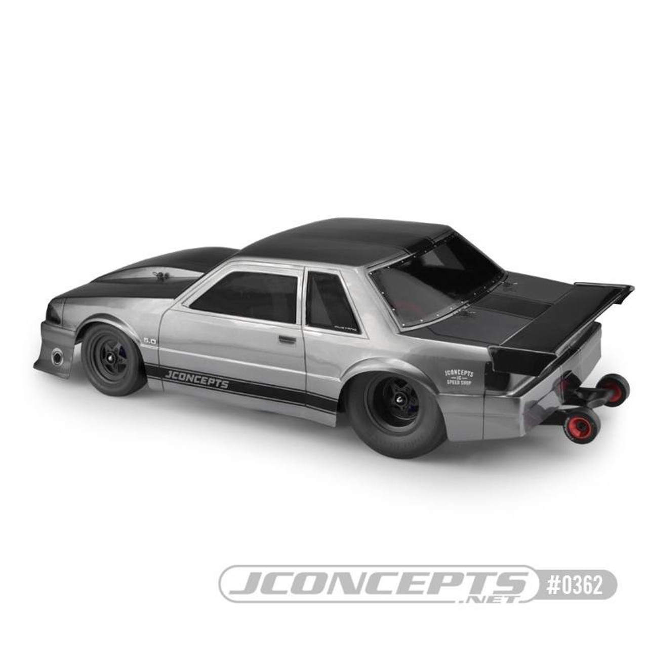 JConcepts 0362 1991 Ford Mustang Fox Body Street Eliminator Drag Racing Body (Clear)