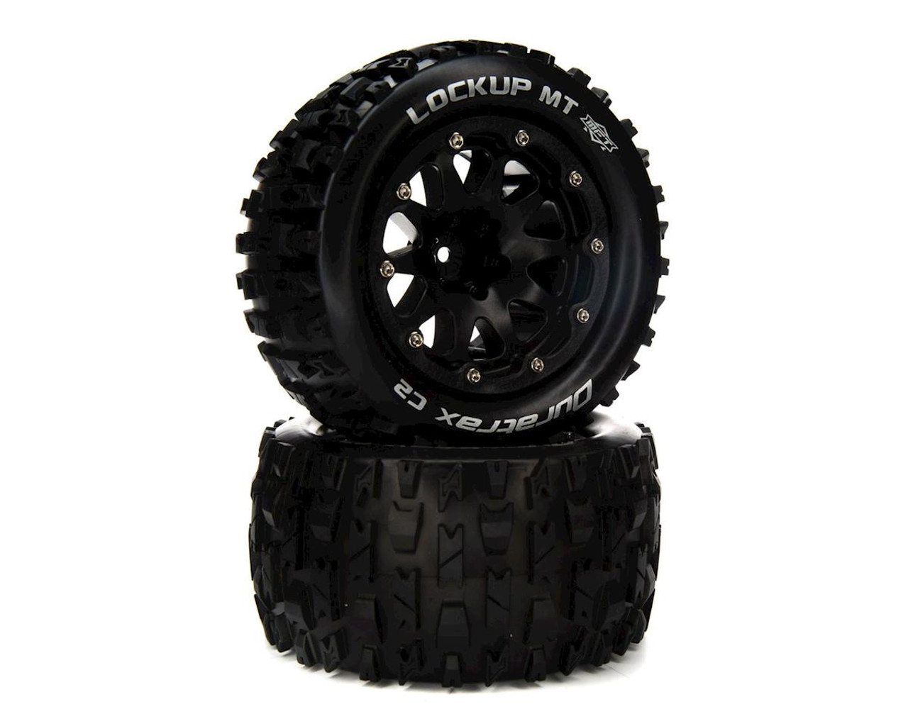DuraTrax Lockup MT Belted 2.8" 2WD Monster Truck Tires w/14mm Hex (Black) (2)
