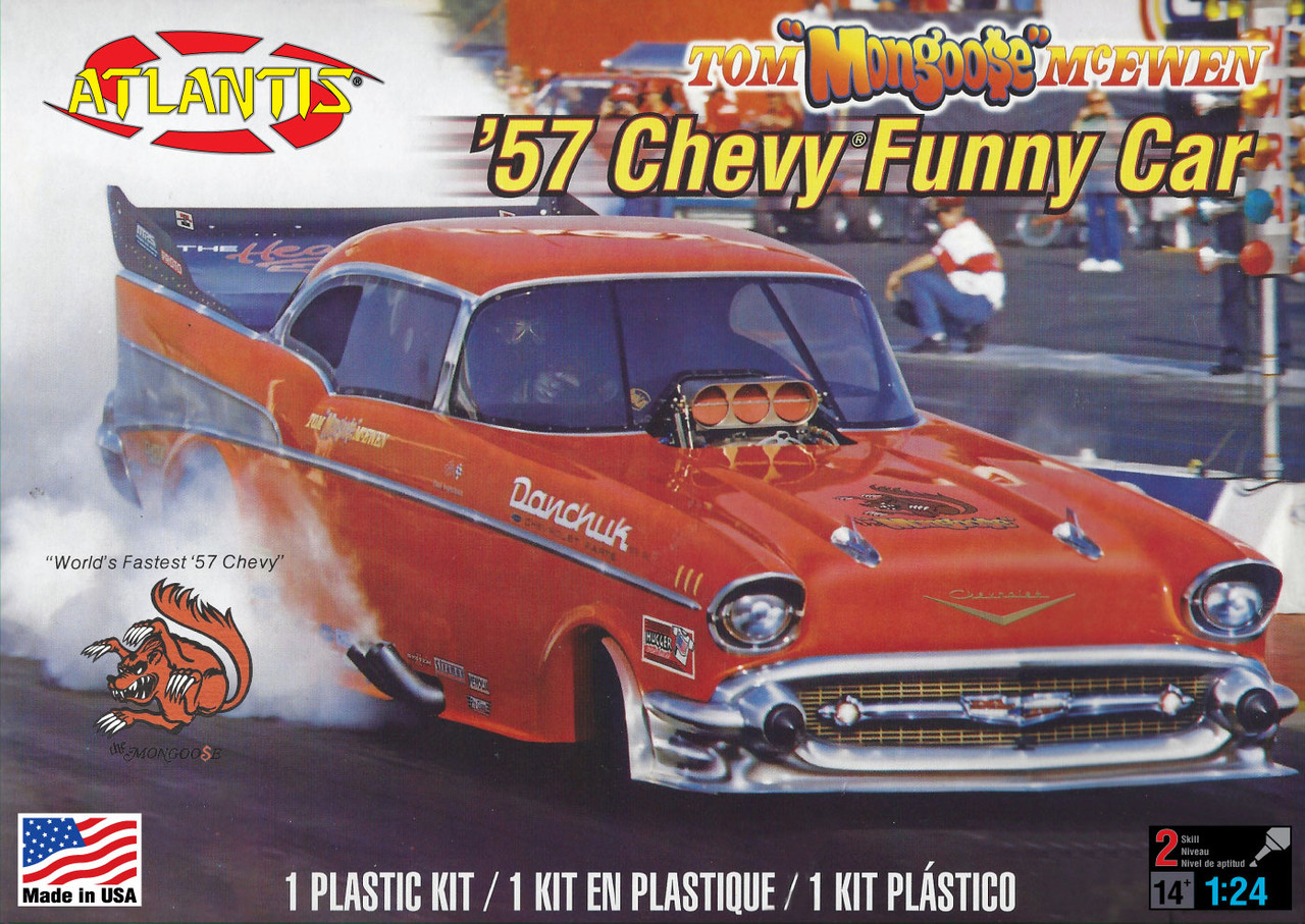 Atlantis Tom McEwen '57 Chevy Funny Car 1/24 Model Kit