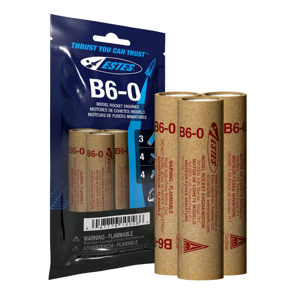 Estes 010046 B6-0 Model Rocket Engines (3pk)