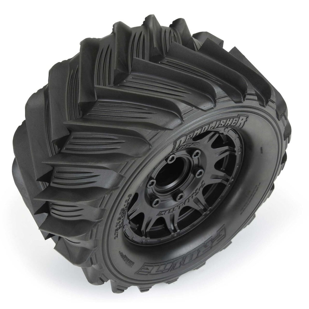 Proline 1/10 Demolisher Front/Rear 2.8" MT Tires Mounted 12mm Blk Raid (2)