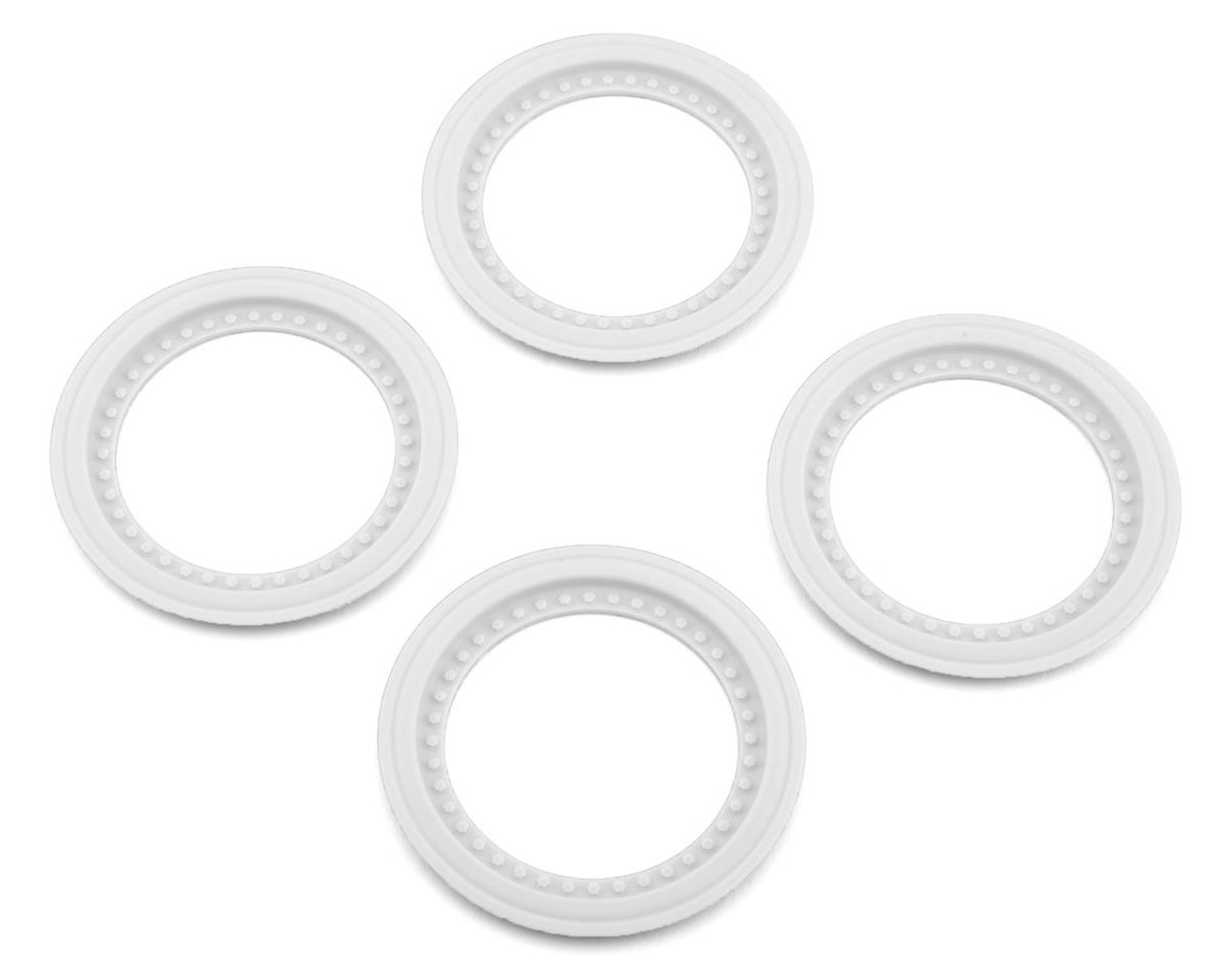 JConcepts Tribute Monster Truck Wheel Mock Beadlock Rings (White) (4)