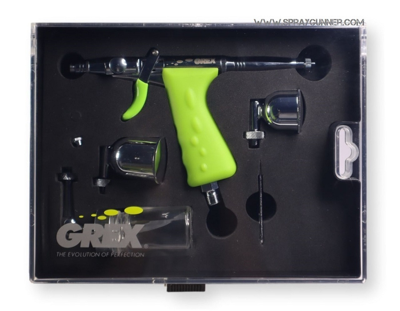 Grex Tritium TS3 Dual Action Pistol Style Airbrush, Side Fed Gravity