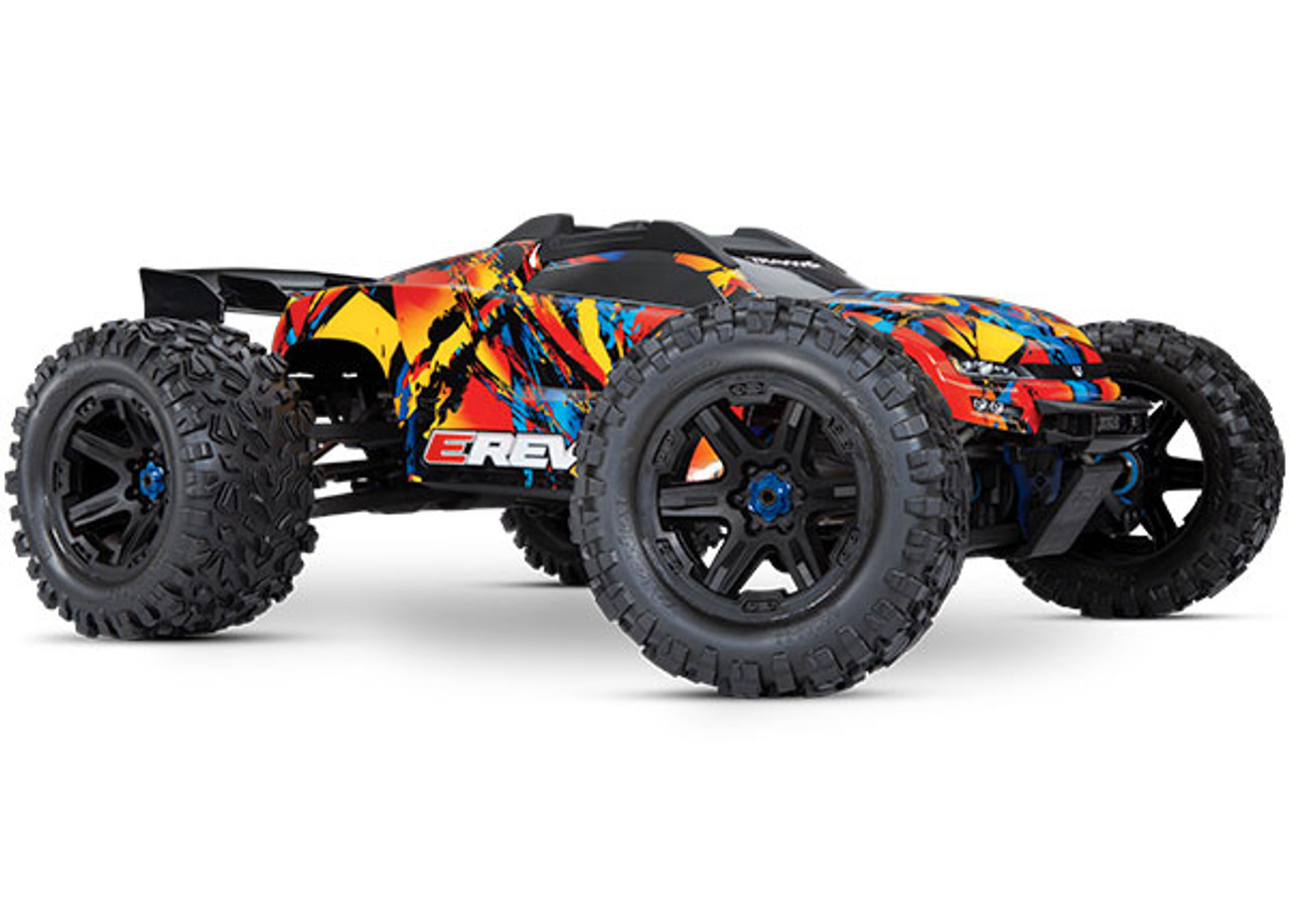 Traxxas E-Revo VXL 2.0 RTR 4WD Electric Monster Truck w/VXL-6s ESC & TQi 2.4GHz Radio (SolarFlare)