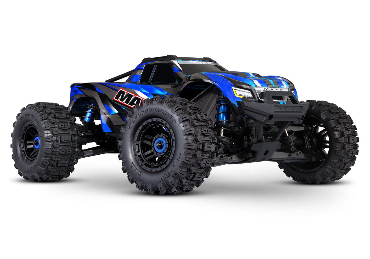 Traxxas Maxx with Widemaxx 1/10 4wd Brushless Electric Monster Truck w/ TQi 2.4GHz Radio System, Blue
