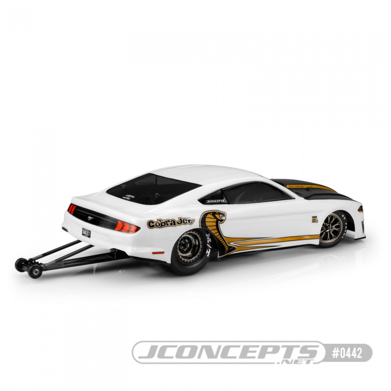 JConcepts 2018 Ford Mustang "Cobra Jet" Street Eliminator Drag Racing Body (Clear)