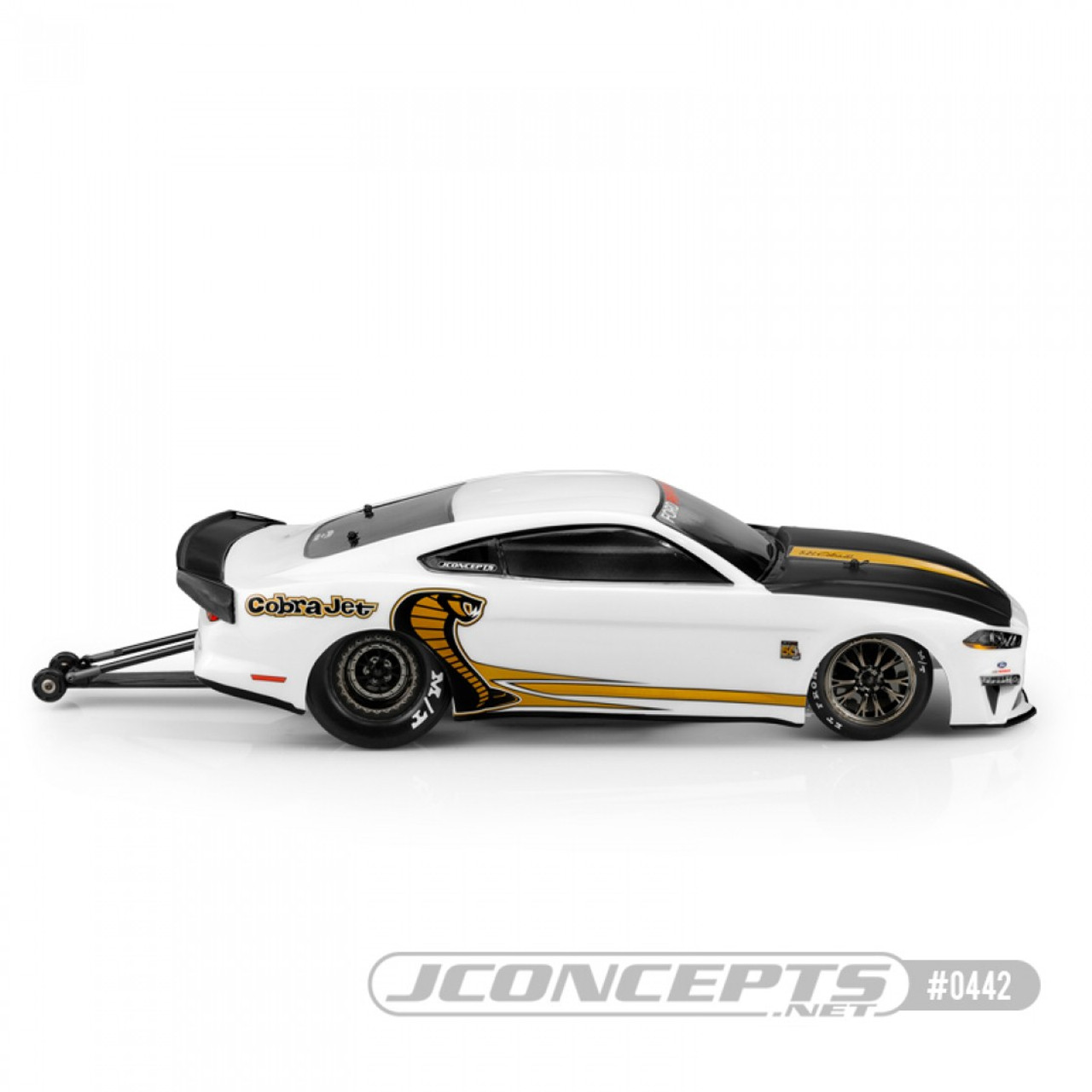 JConcepts 2018 Ford Mustang "Cobra Jet" Street Eliminator Drag Racing Body (Clear)