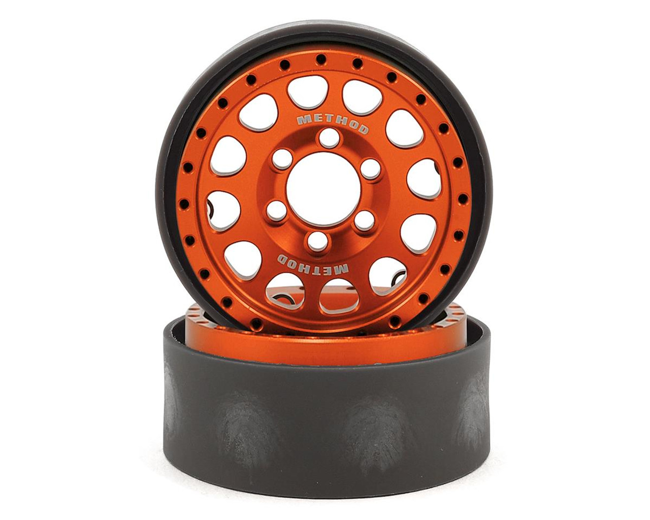 Vanquish 07919 Method 105 1.9 Beadlock Crawler Wheels (Orange/Black) (2)