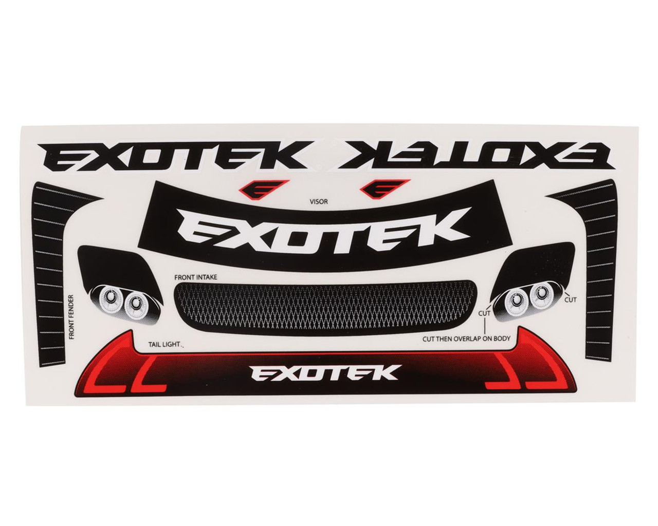 Exotek Racing 2064 1/10 USGT Race Body Type A, Clear Lexan with Wing