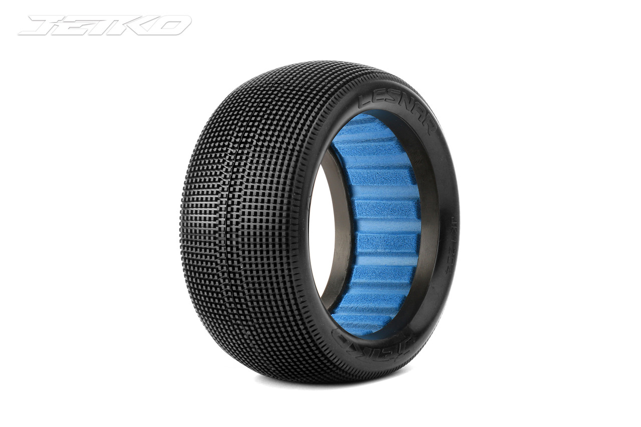 Jetko Lesnar 1/8 Truggy Tires, Ultra Soft with Inserts (Blue Grey) (2)