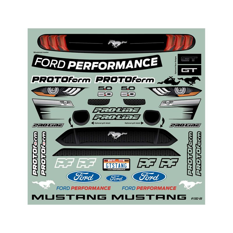 Protoform 1582-00 1/8 2021 Ford Mustang Clear Body: Vendetta