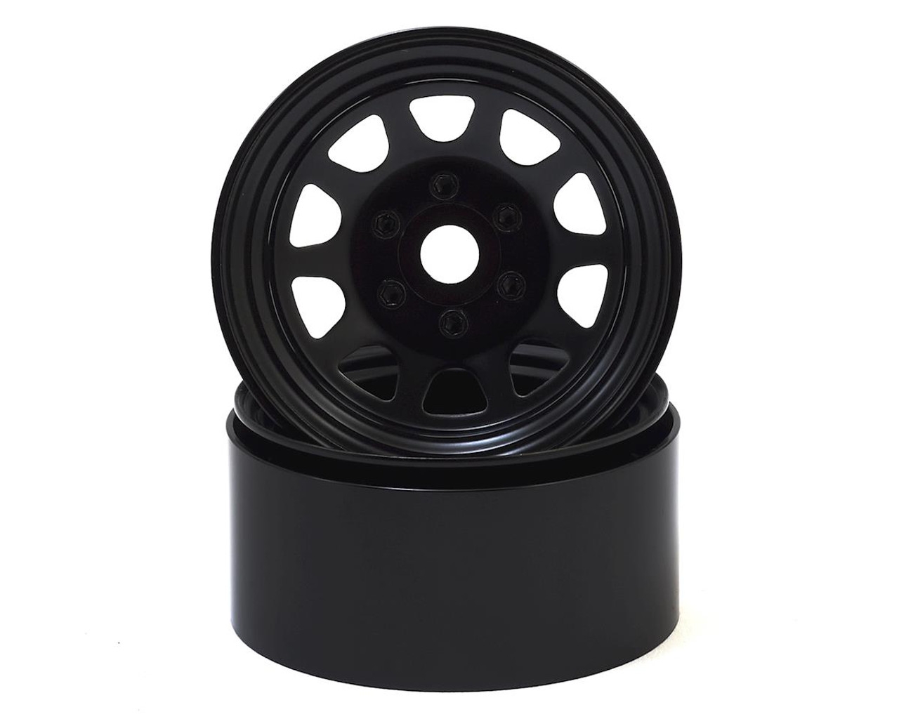 SSD RC Stock 1.9" Steel Beadlock Wheels (Black)