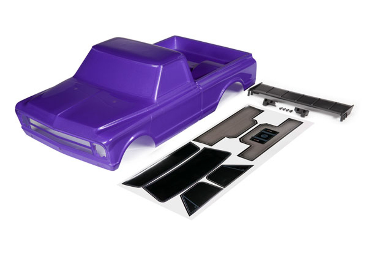 Traxxas 9411P Chevrolet C10 Slash Drag Body, Purple