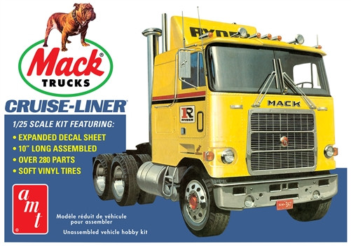 AMT 1062 1/25 Mack Cruiseliner Semi Tractor Model Kit - Small