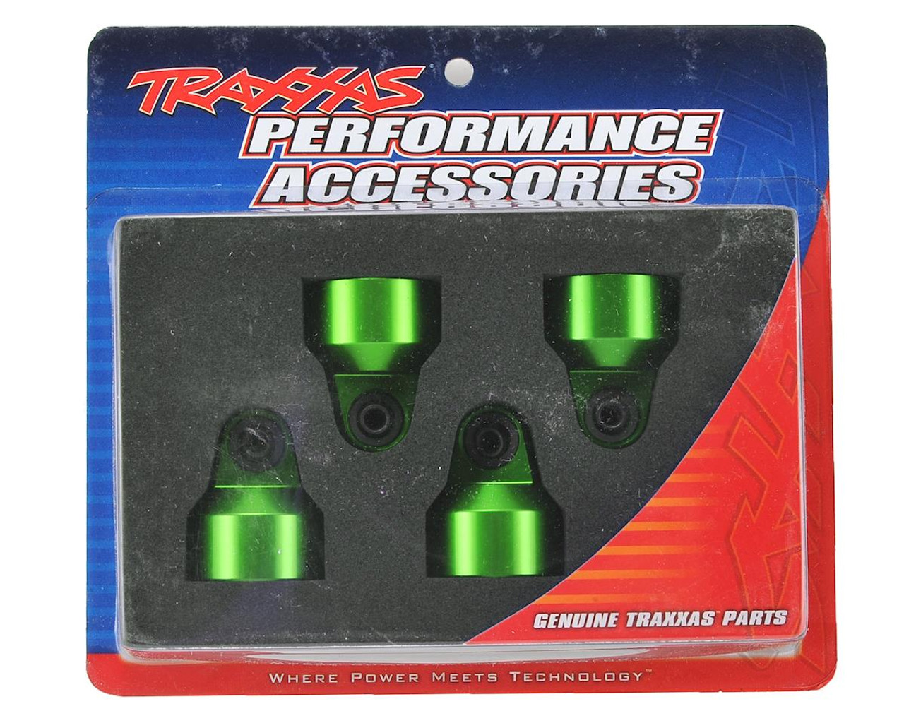 Traxxas 7764G X-Maxx Aluminum GTX Shock Cap (Green) (4)