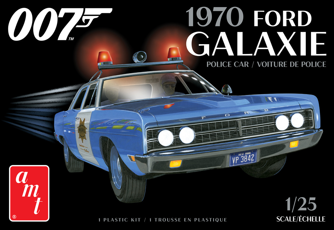 AMT 1172M 1/25 1970 Ford Galaxie Police Car James Bond